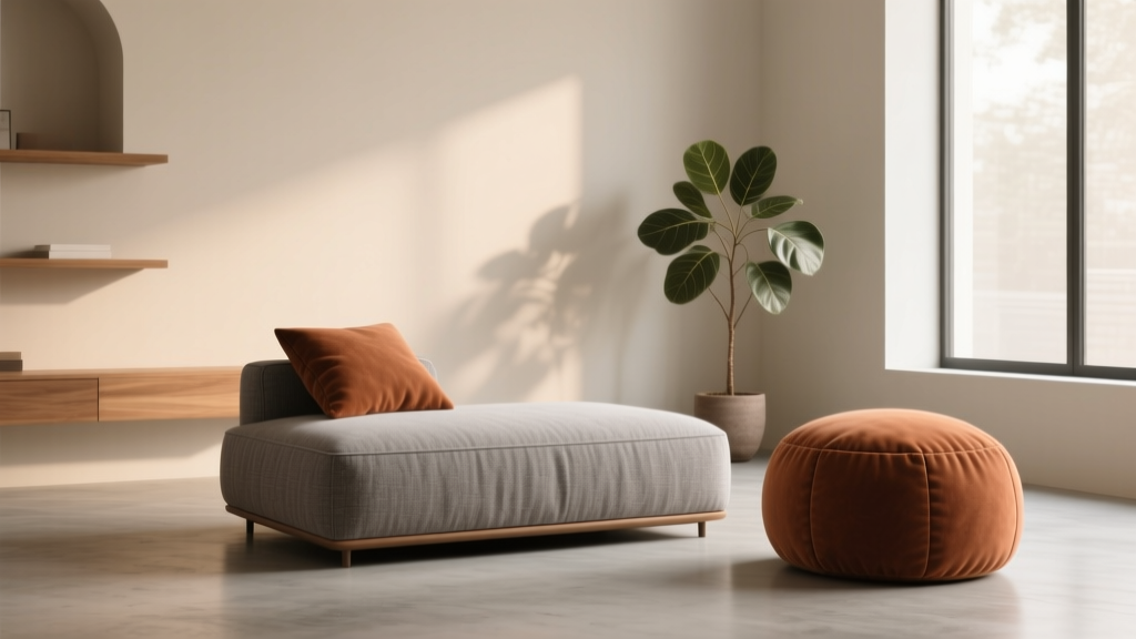 Living Room Ottoman and Pouf Styling Ideas - The Decor Mag