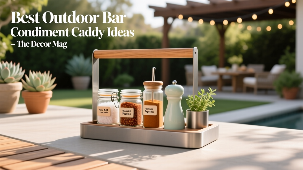 Best Outdoor Bar Condiment Caddy Ideas - The Decor Mag
