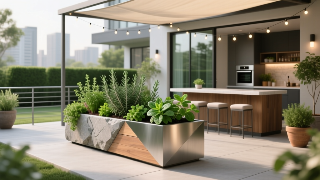Best Outdoor Bar Herb Garden Planter - The Decor Mag