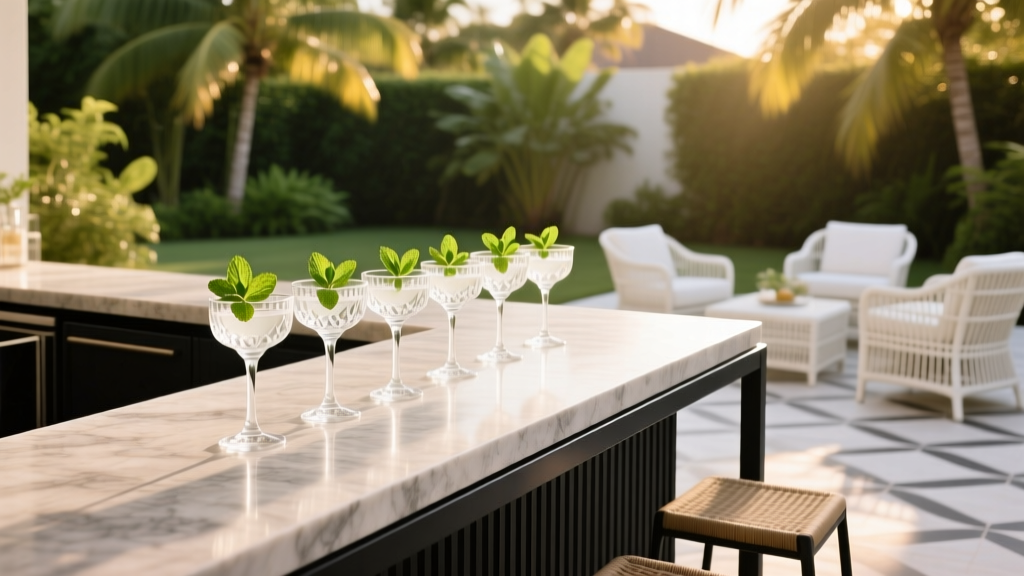 Best Outdoor Bar Mint Sprig Glass Ideas - The Decor Mag