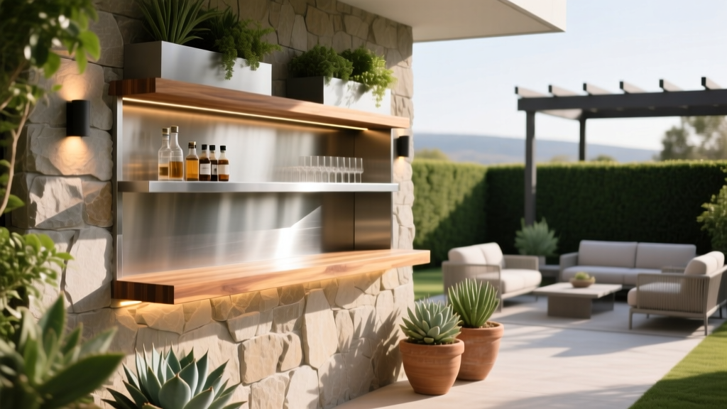Best Outdoor Bar Serving Shelf Ideas - The Decor Mag
