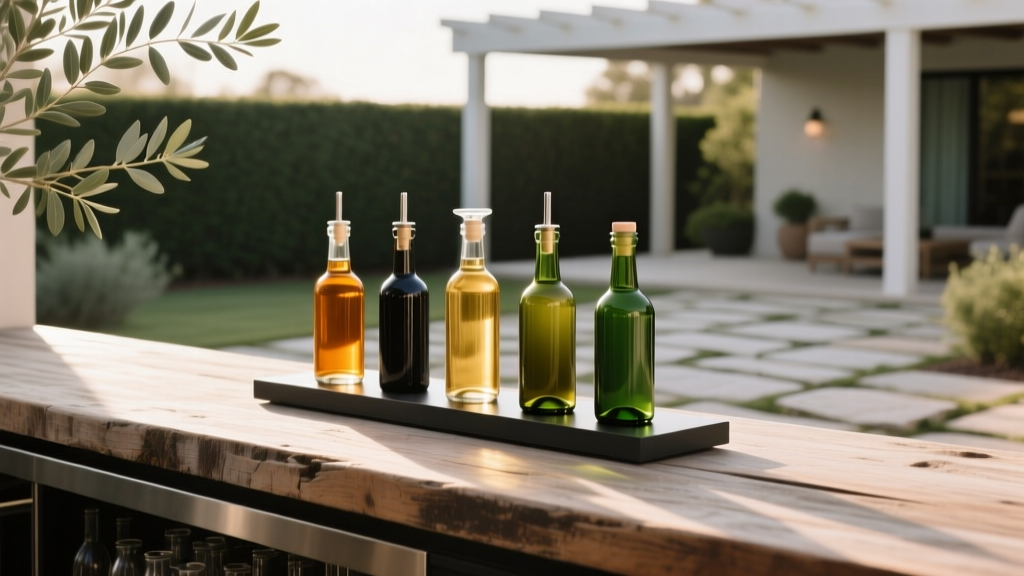 Best Outdoor Bar Vinegar Collection Display - The Decor Mag