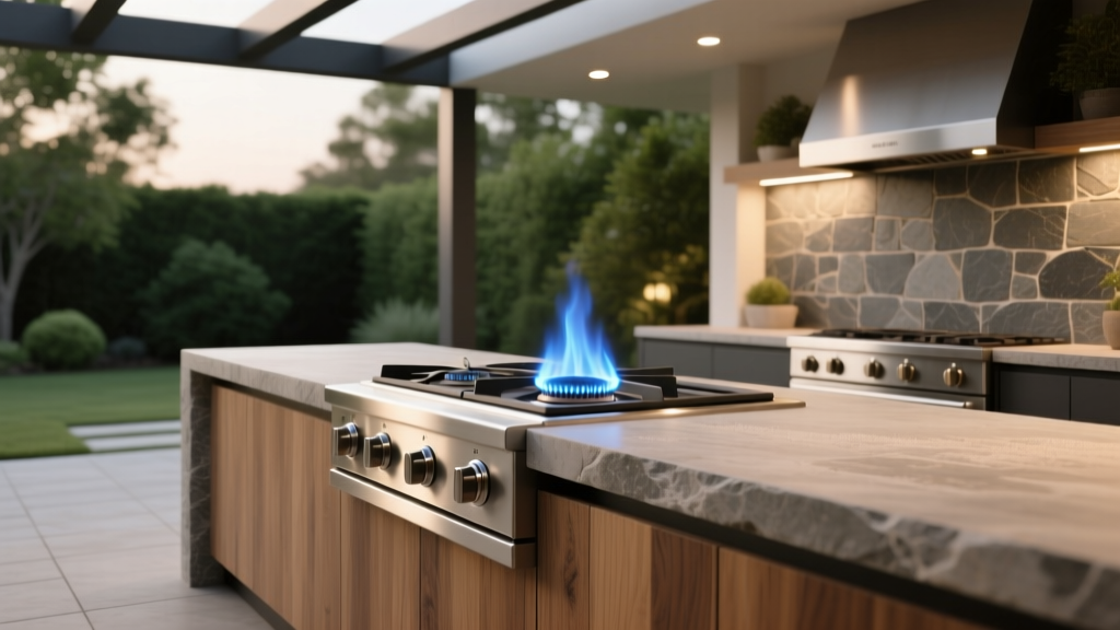 Outdoor Kitchen Side Burner Setup - The Decor Mag