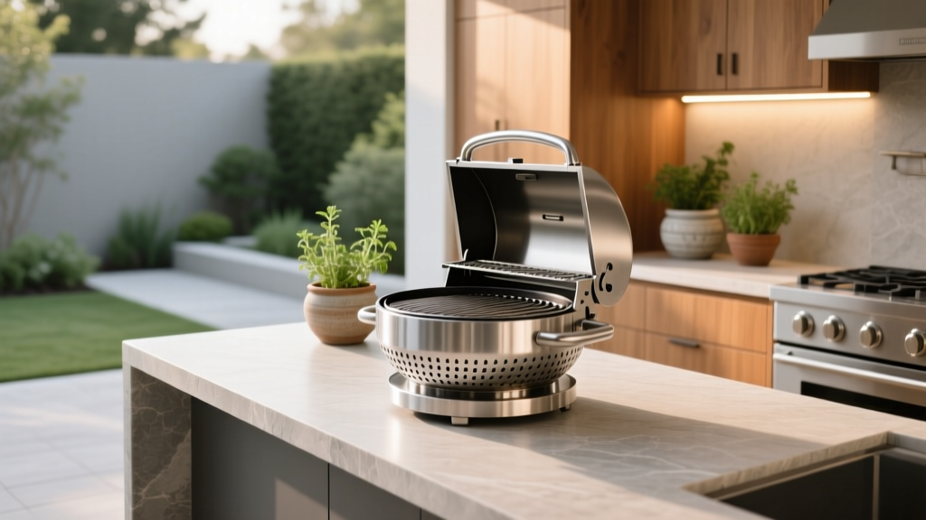 Outdoor Kitchen Rotating Grill Basket - The Decor Mag