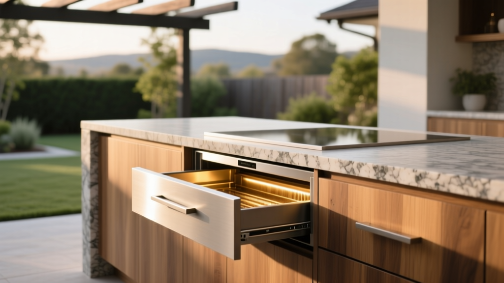 Outdoor Kitchen Warming Drawer Install - The Decor Mag