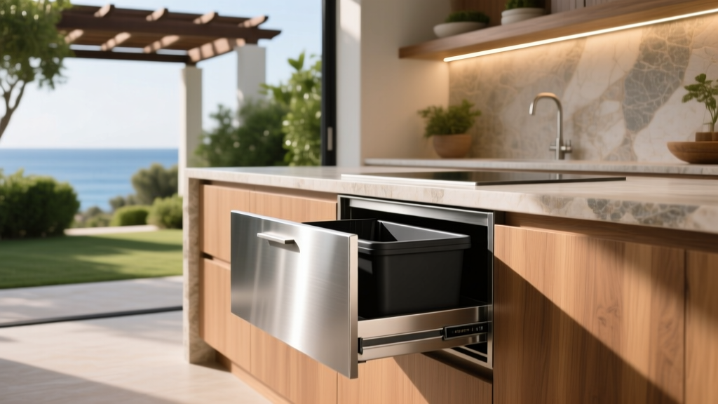 Outdoor Kitchen Trash Pull Out Drawer - The Decor Mag