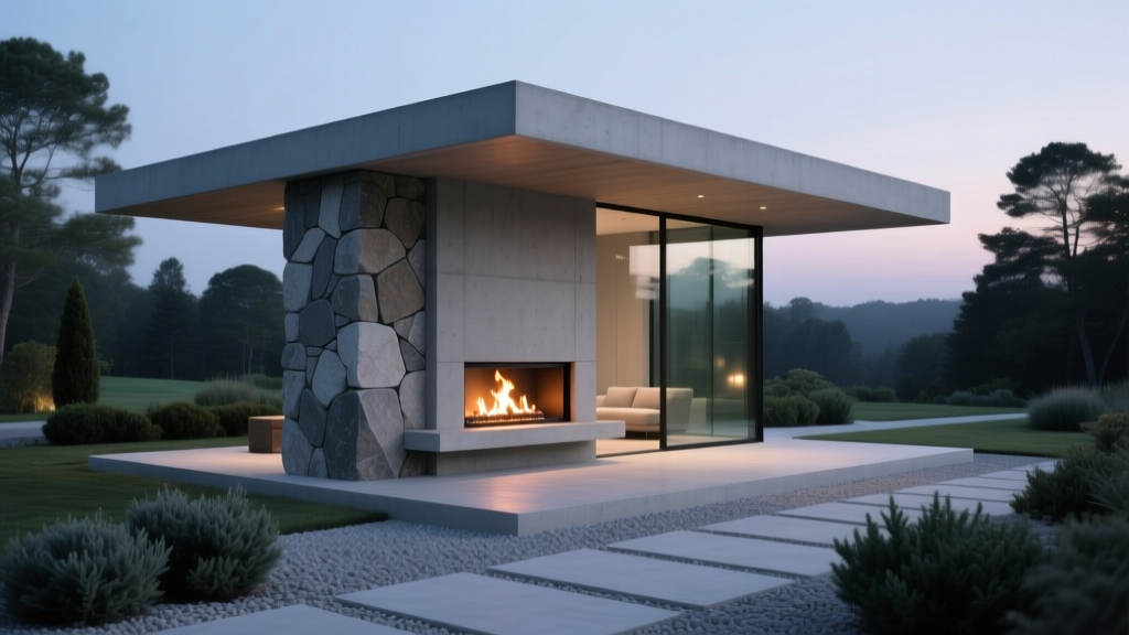 Outdoor Pavilion Fireplace Insert - The Decor Mag