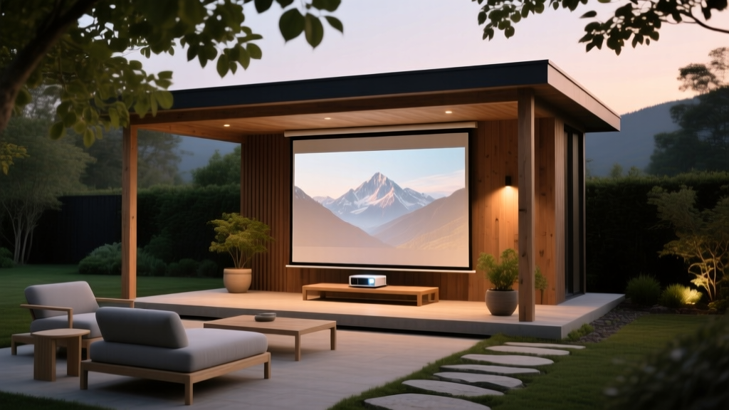 Outdoor Pavilion Projector Screen Setup - The Decor Mag