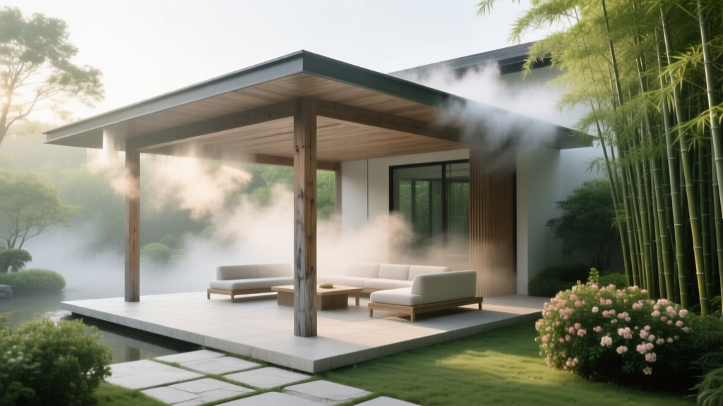 Outdoor Pavilion Mist Cooling System - The Decor Mag
