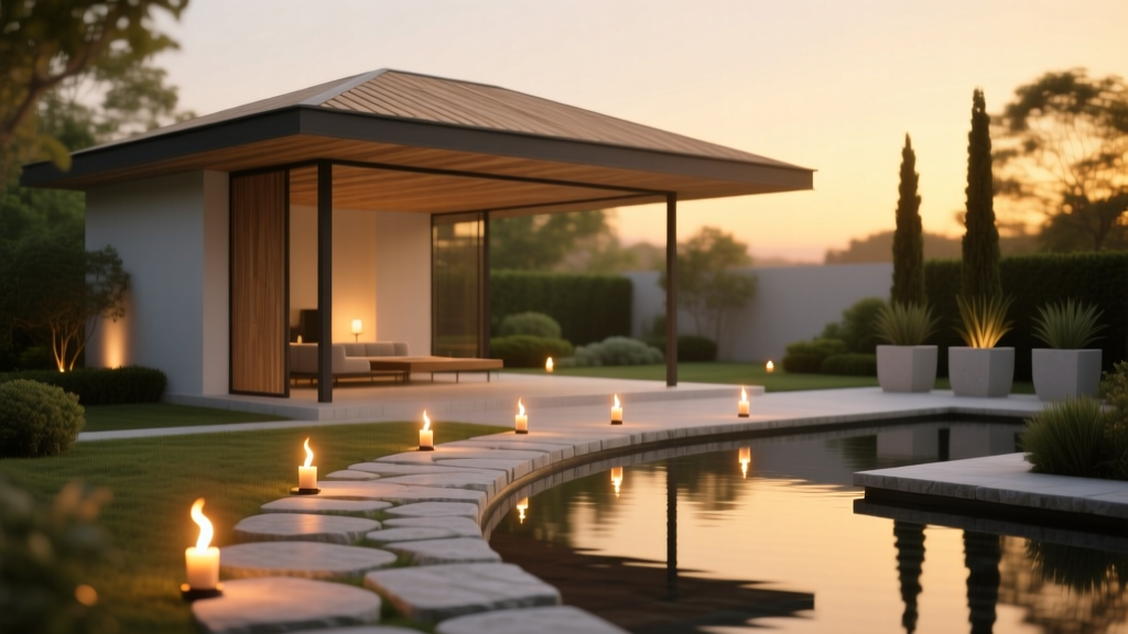 Outdoor Pavilion Torch Light Placement - The Decor Mag