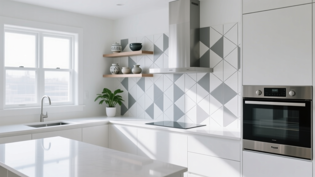 Peel-and-Stick Kitchen Backsplash Tiles