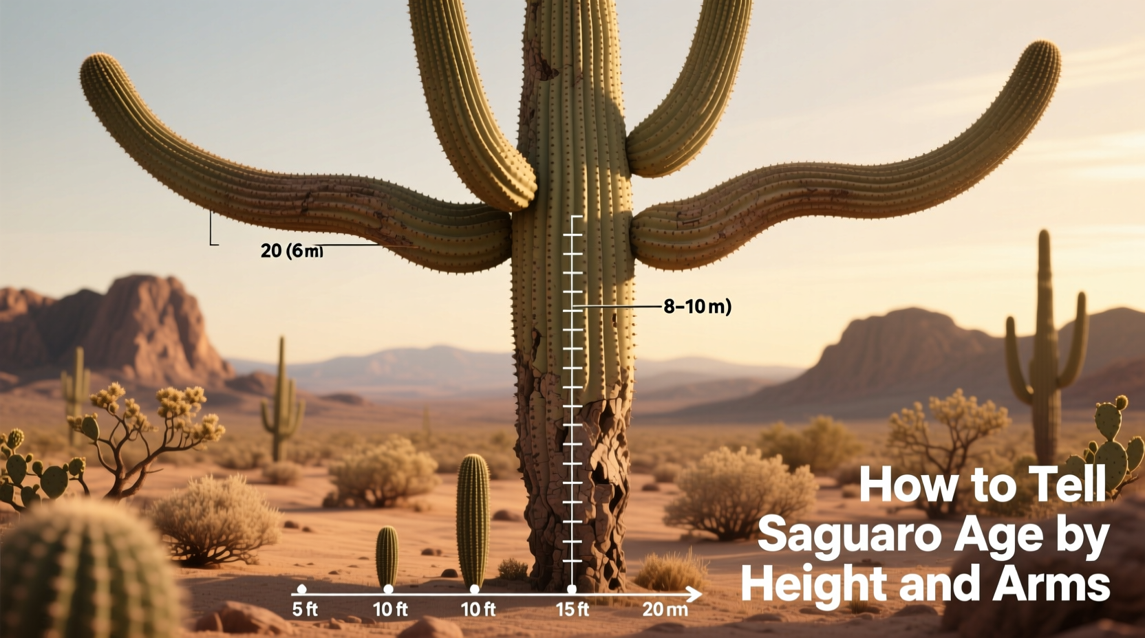 How to Tell Saguaro Age by Height and Arms