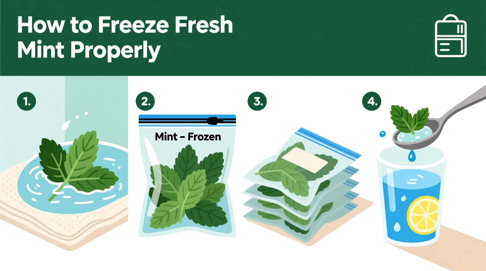 How to Freeze Fresh Mint Properly