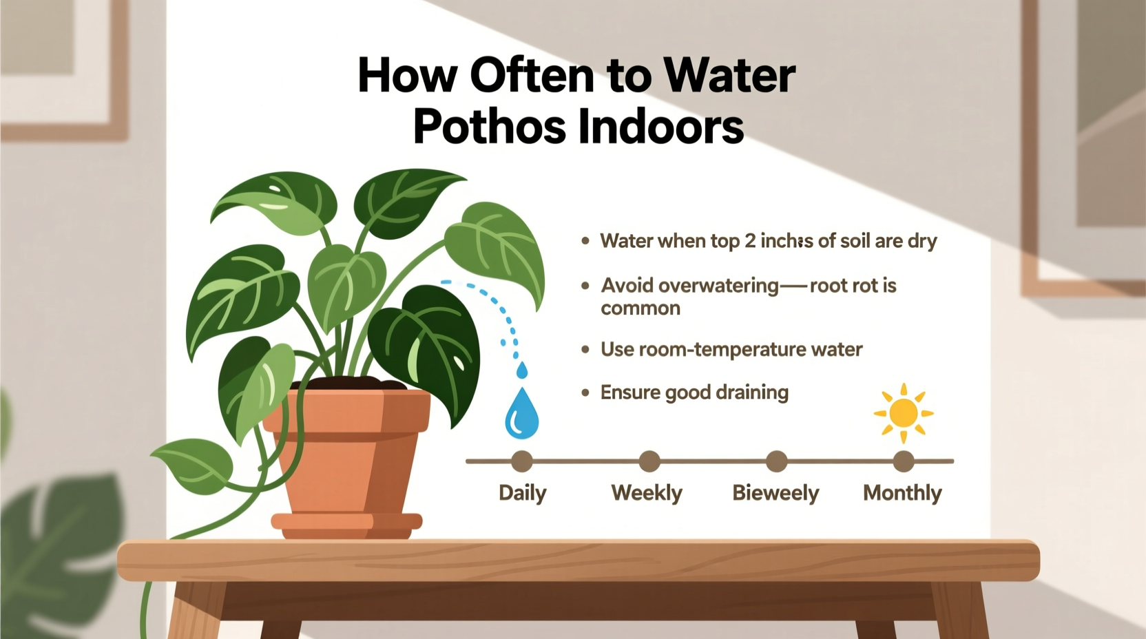 How Often to Water Pothos Indoors