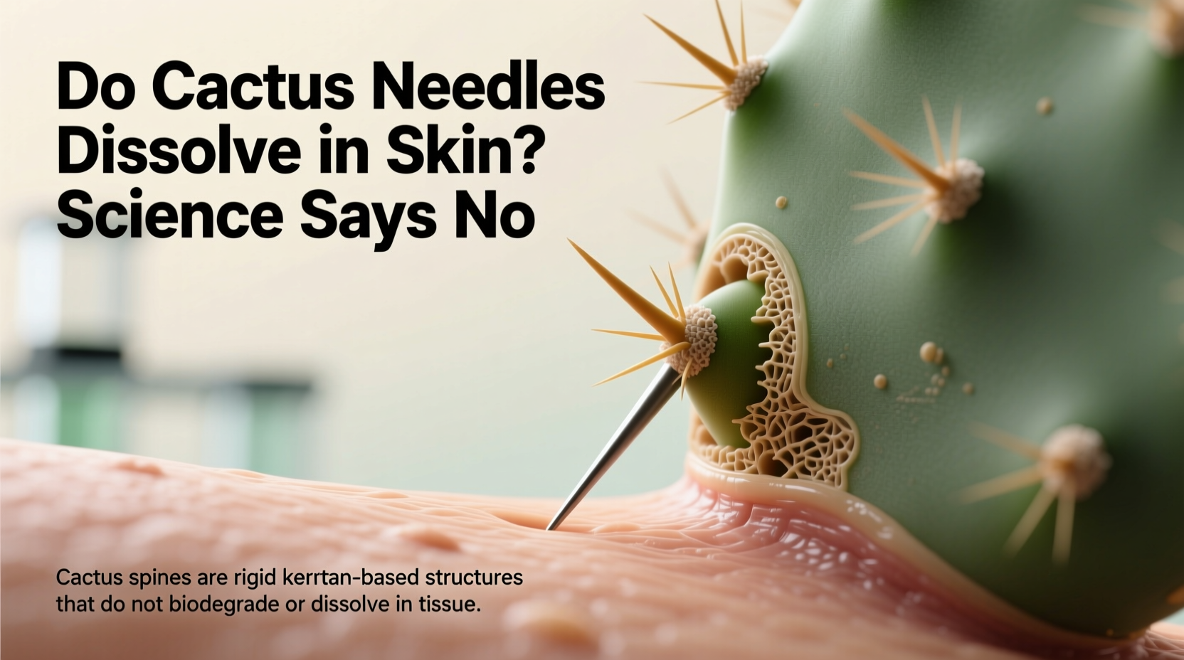 Do Cactus Needles Dissolve in Skin? Science Says No