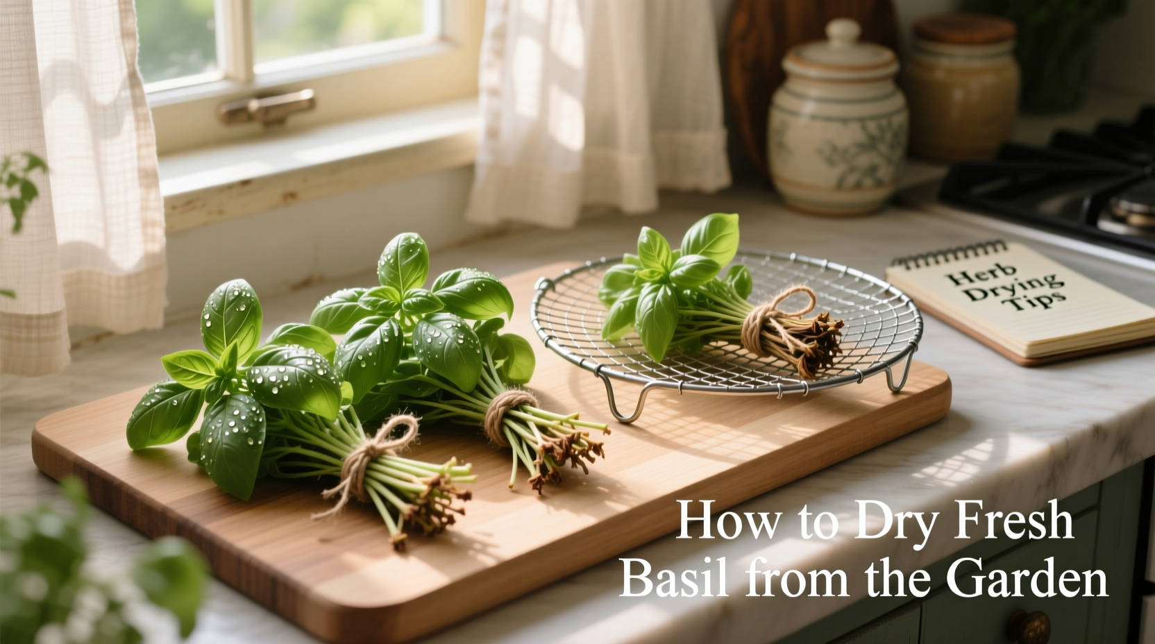 How to Dry Fresh Basil from the Garden
