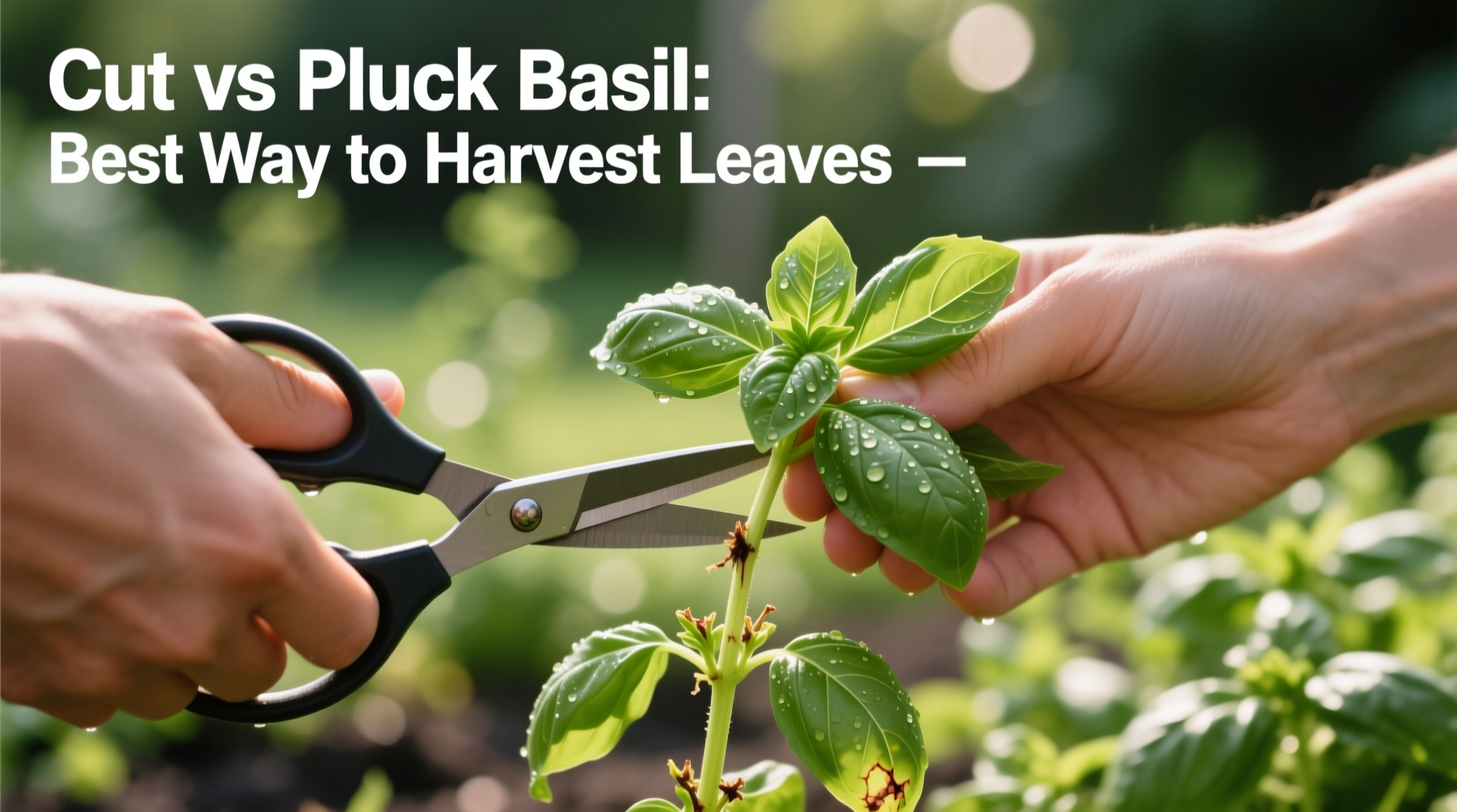 Cut vs Pluck Basil: Best Way to Harvest Leaves