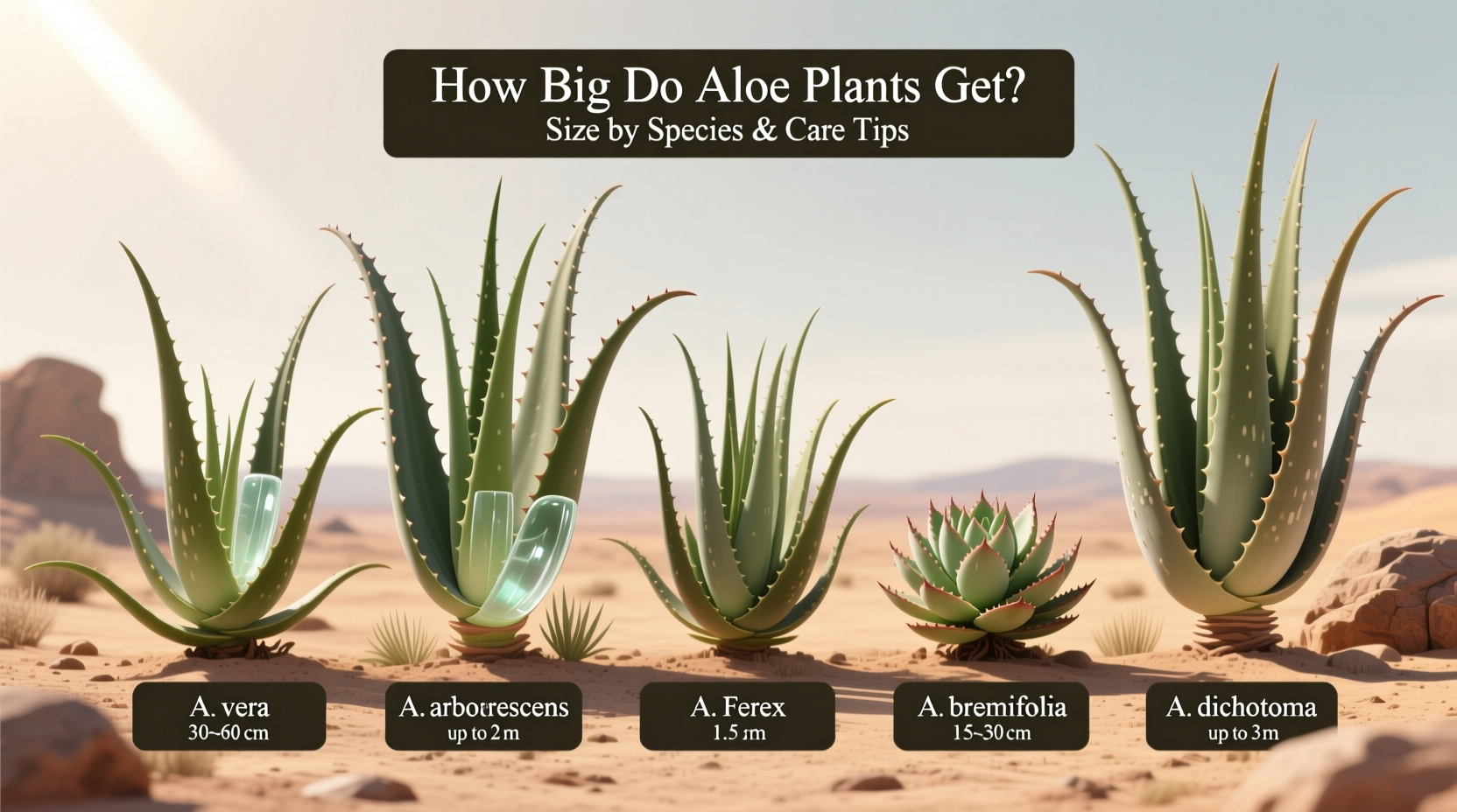How Big Do Aloe Plants Get? Size by Species & Care Tips