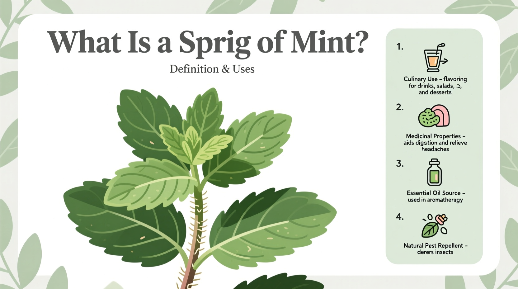 What Is a Sprig of Mint? Definition & Uses