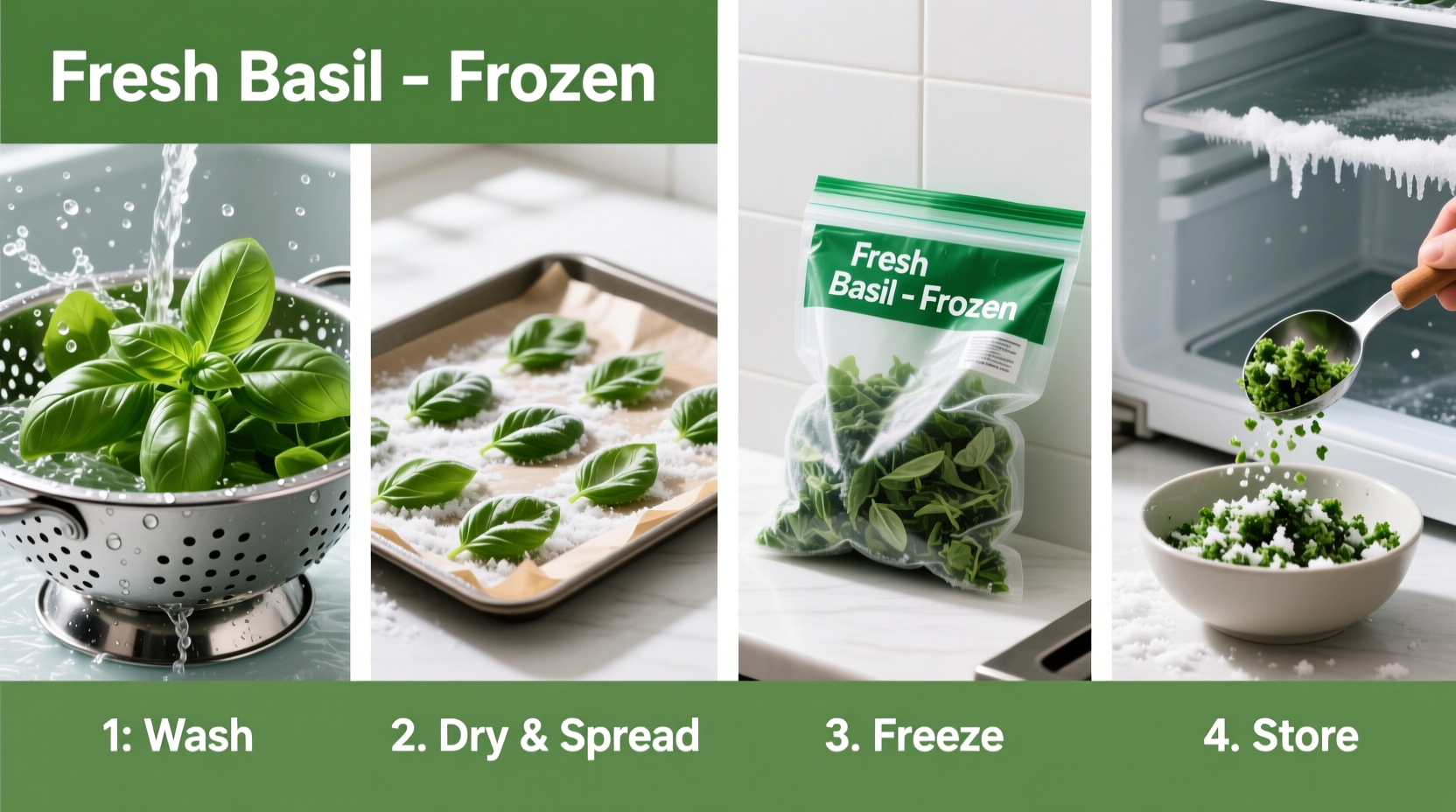 How to Freeze Fresh Basil Properly