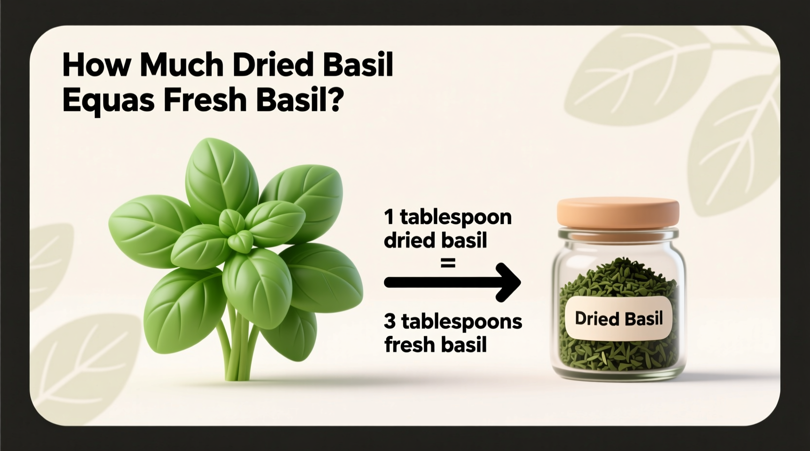 How Much Dried Basil Equals Fresh Basil?