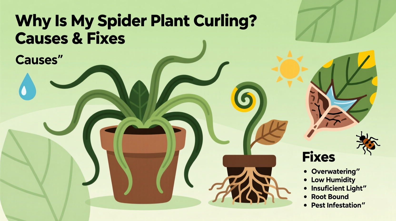 Why Is My Spider Plant Curling? Causes & Fixes
