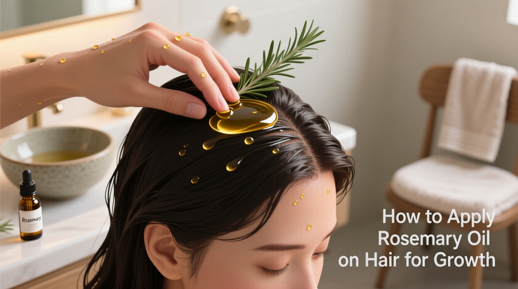 How to Apply Rosemary Oil on Hair for Growth