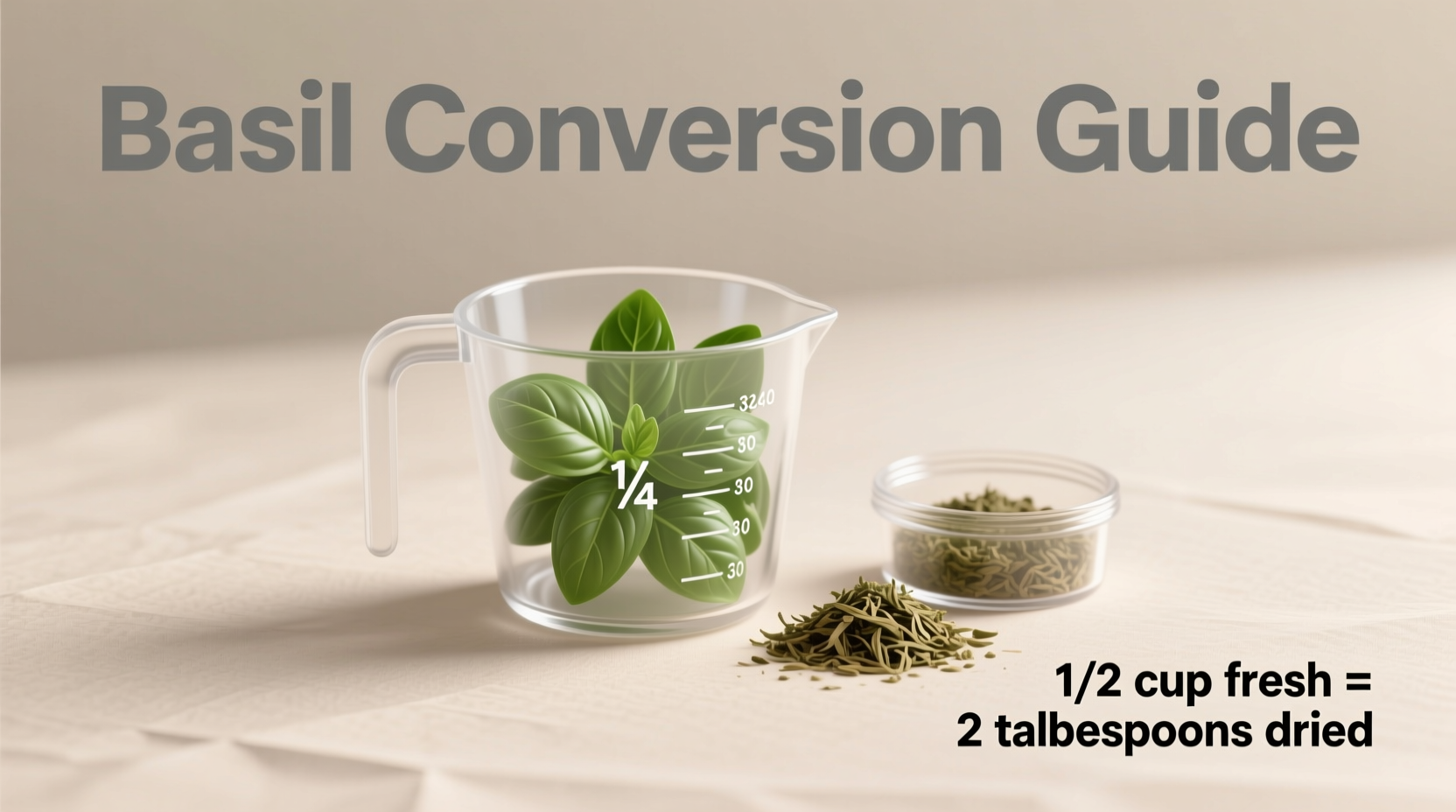 How Much Dry Basil for 1/2 Cup Fresh?