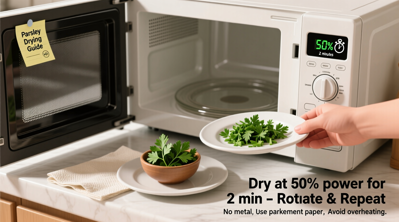 How to Dry Parsley in Microwave Fast & Safely