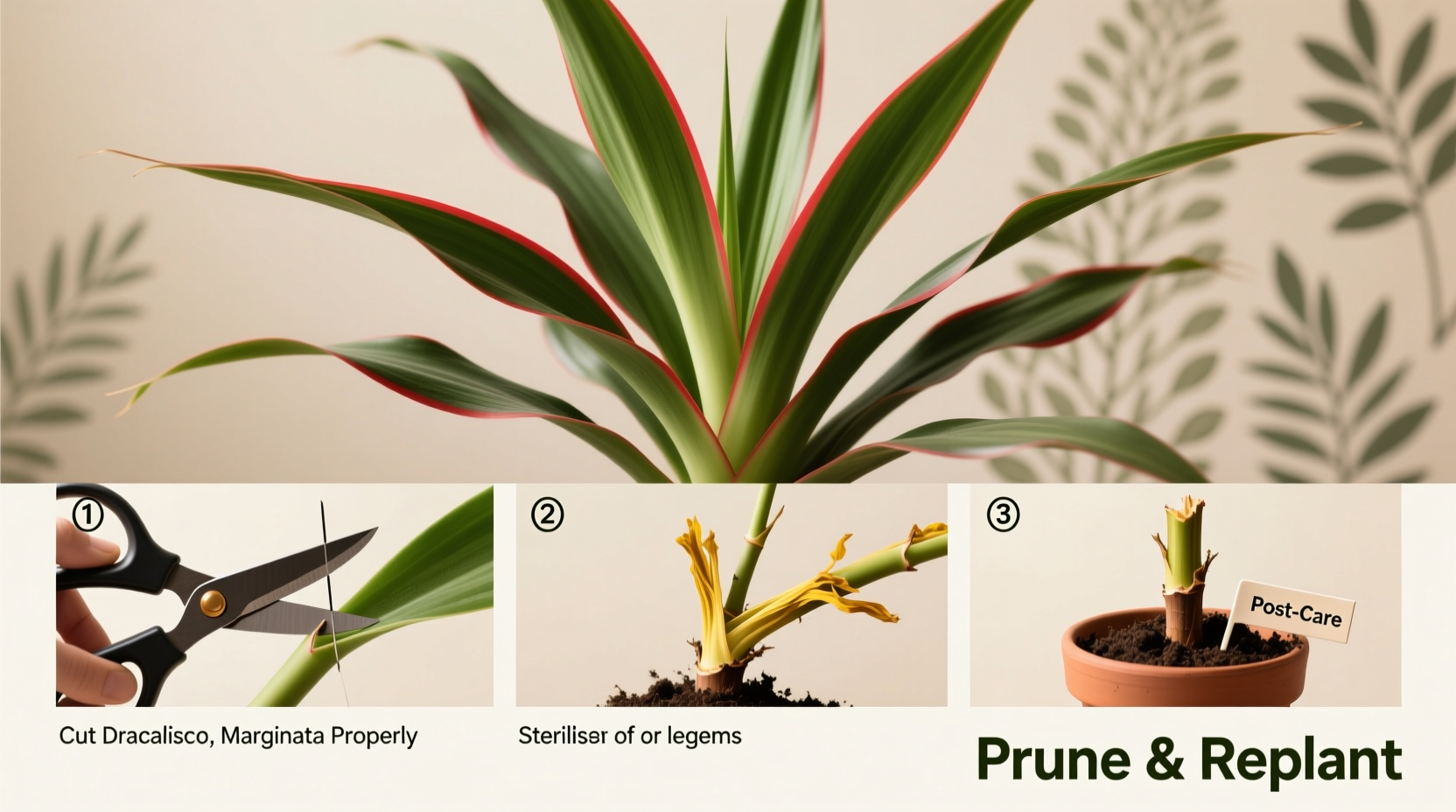 How to Cut Dracaena Marginata Properly