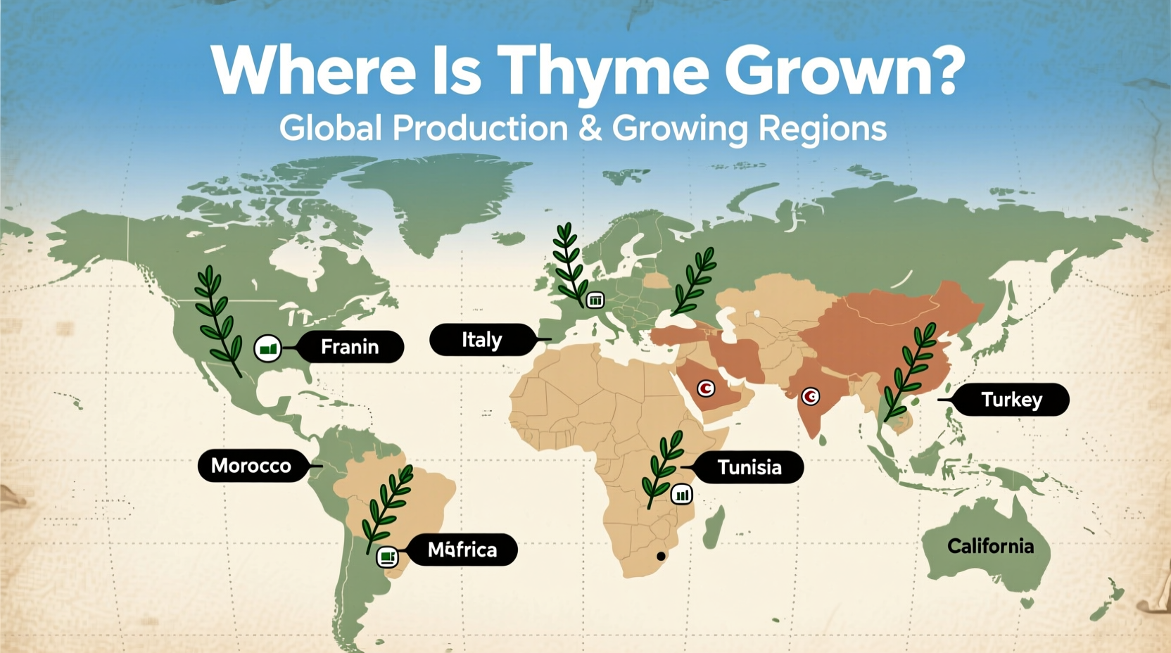 Where Is Thyme Grown? Global Production & Growing Regions