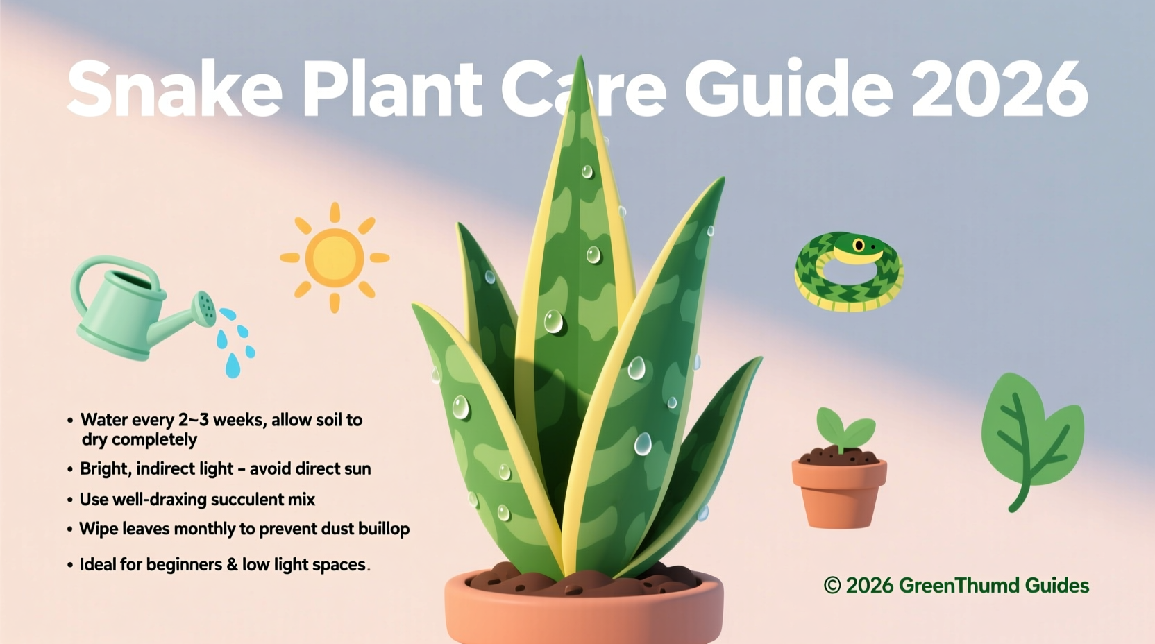 Snake Plant Care Guide 2026: Easy Tips for Healthy Growth