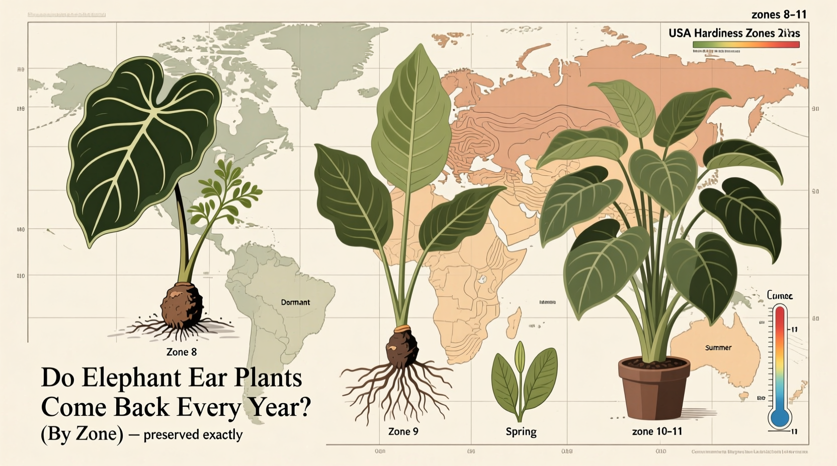 Do Elephant Ear Plants Come Back Every Year? (By Zone)
