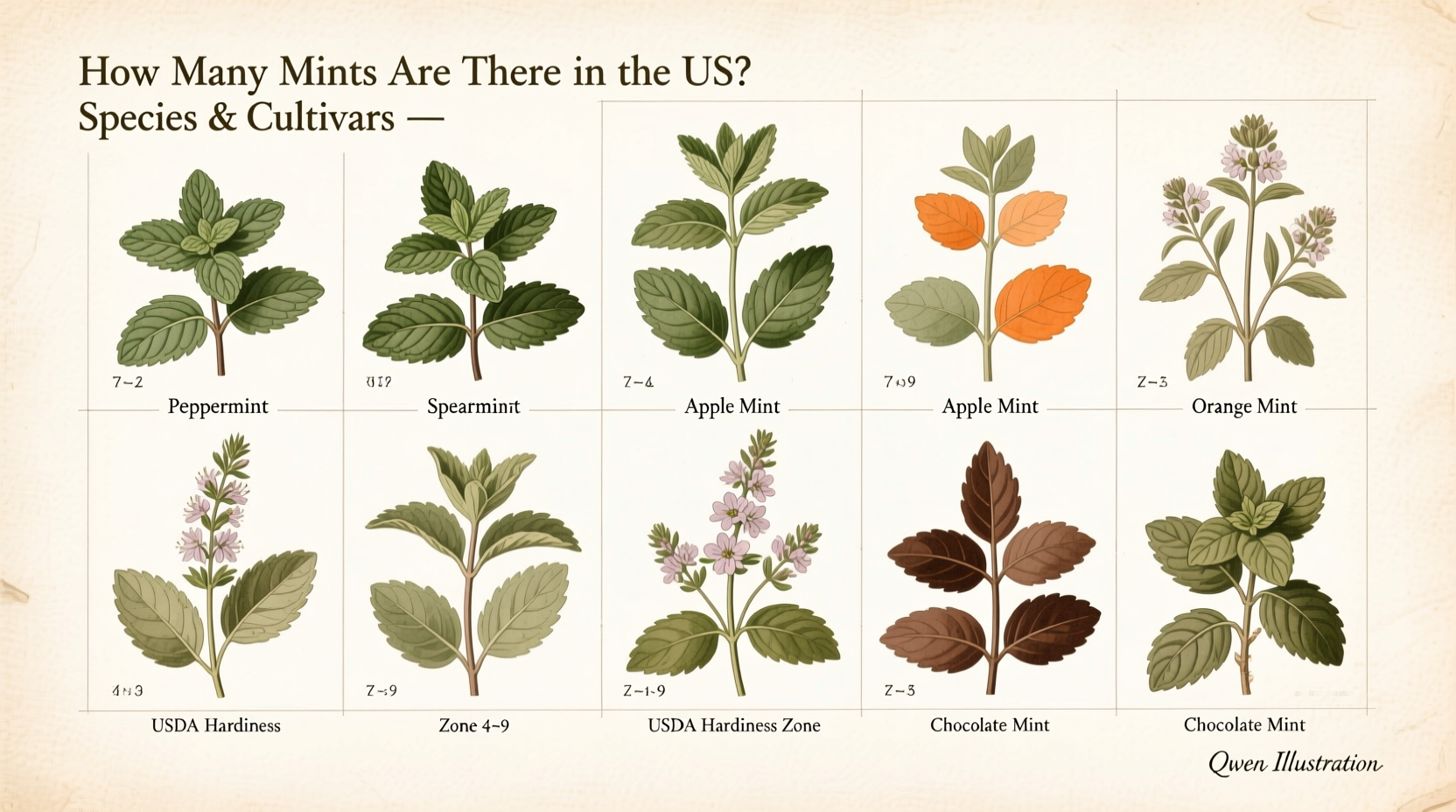 How Many Mints Are There in the US? Species & Cultivars