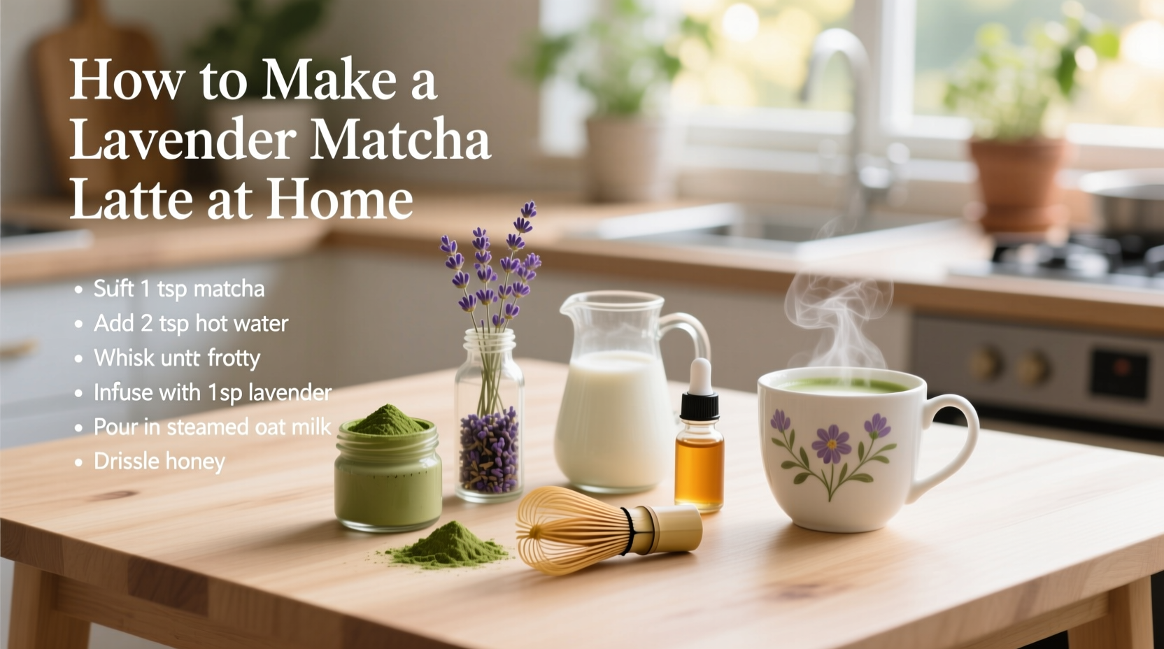 How to Make a Lavender Matcha Latte at Home