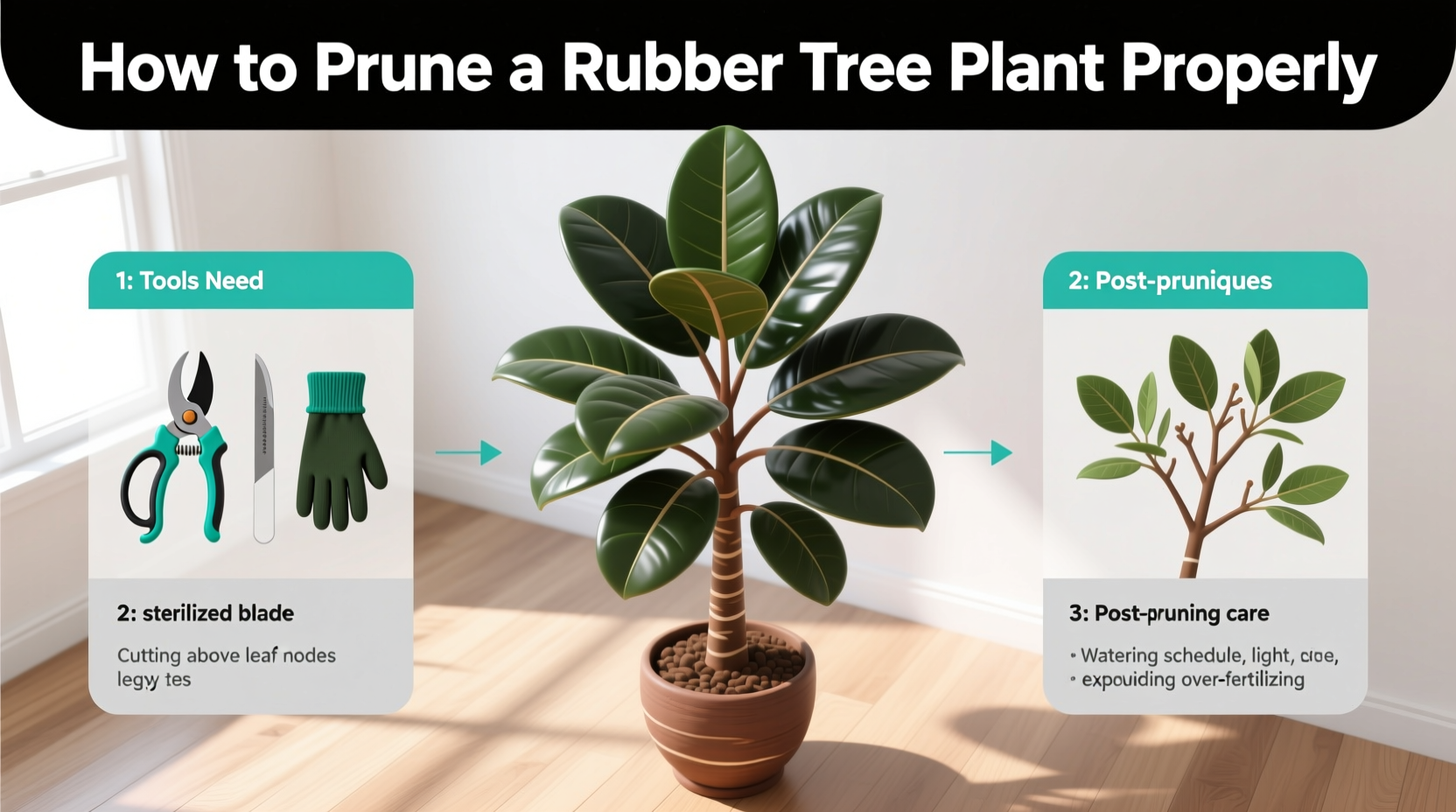 How to Prune a Rubber Tree Plant Properly