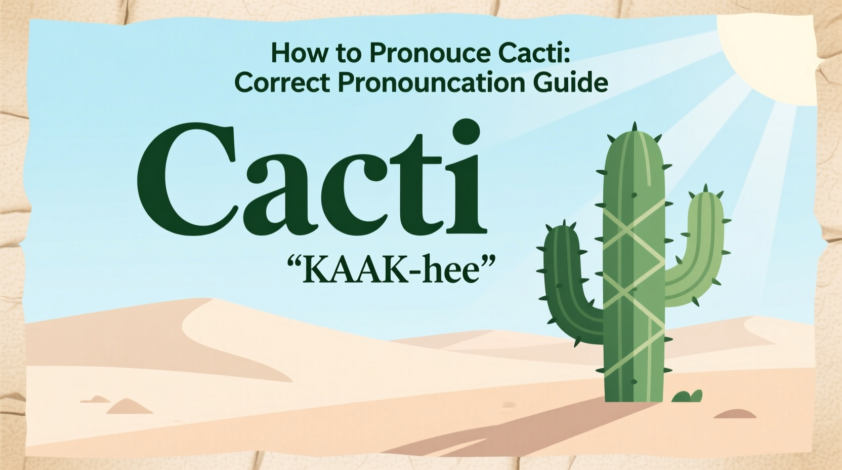 How to Pronounce Cacti: Correct Pronunciation Guide