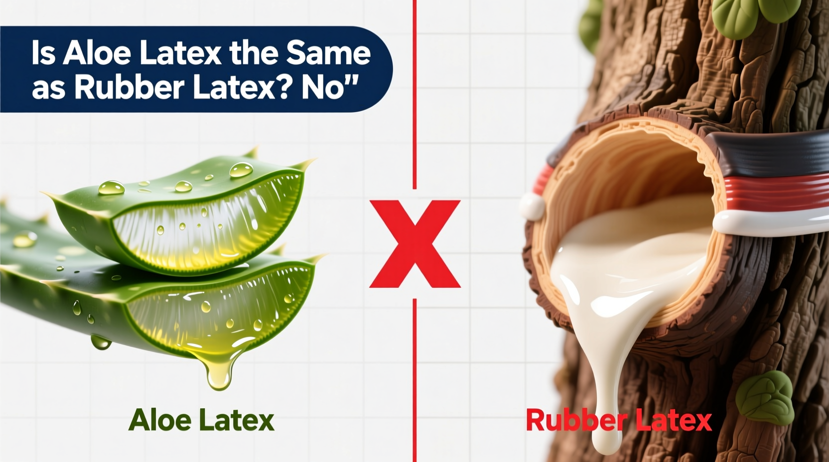 Is Aloe Latex the Same as Rubber Latex? No