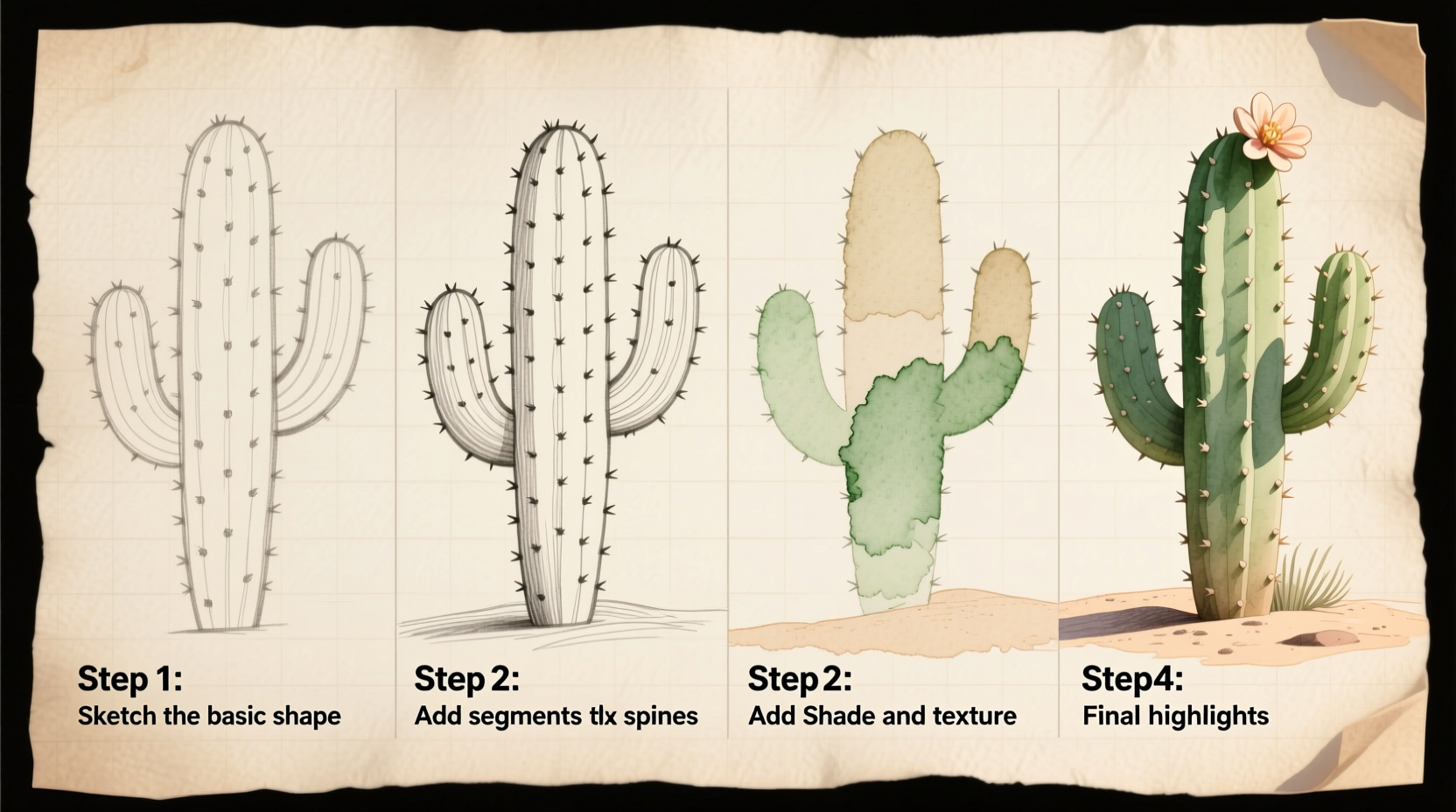 How to Draw Cactus: Step-by-Step Guide for Beginners