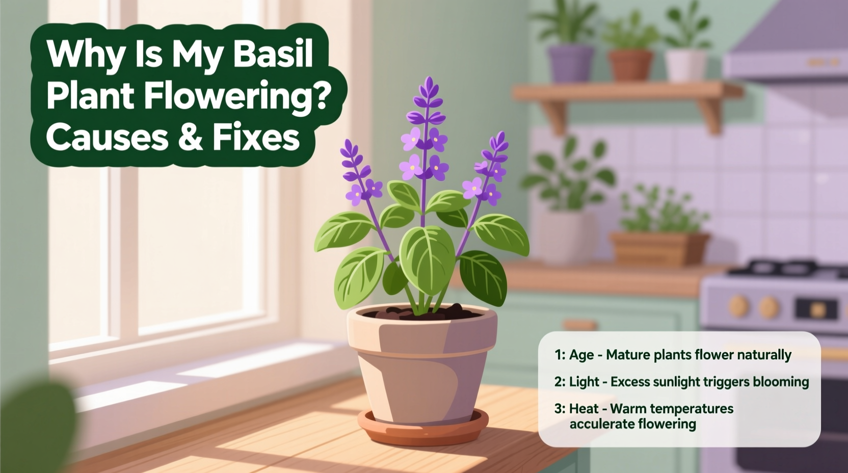 Why Is My Basil Plant Flowering? Causes & Fixes