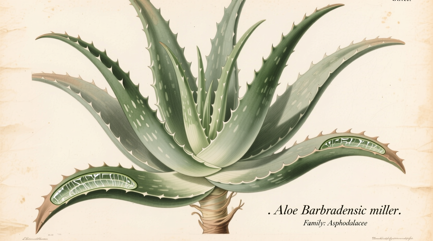 Botanical Name for Aloe Vera: Aloe barbadensis miller