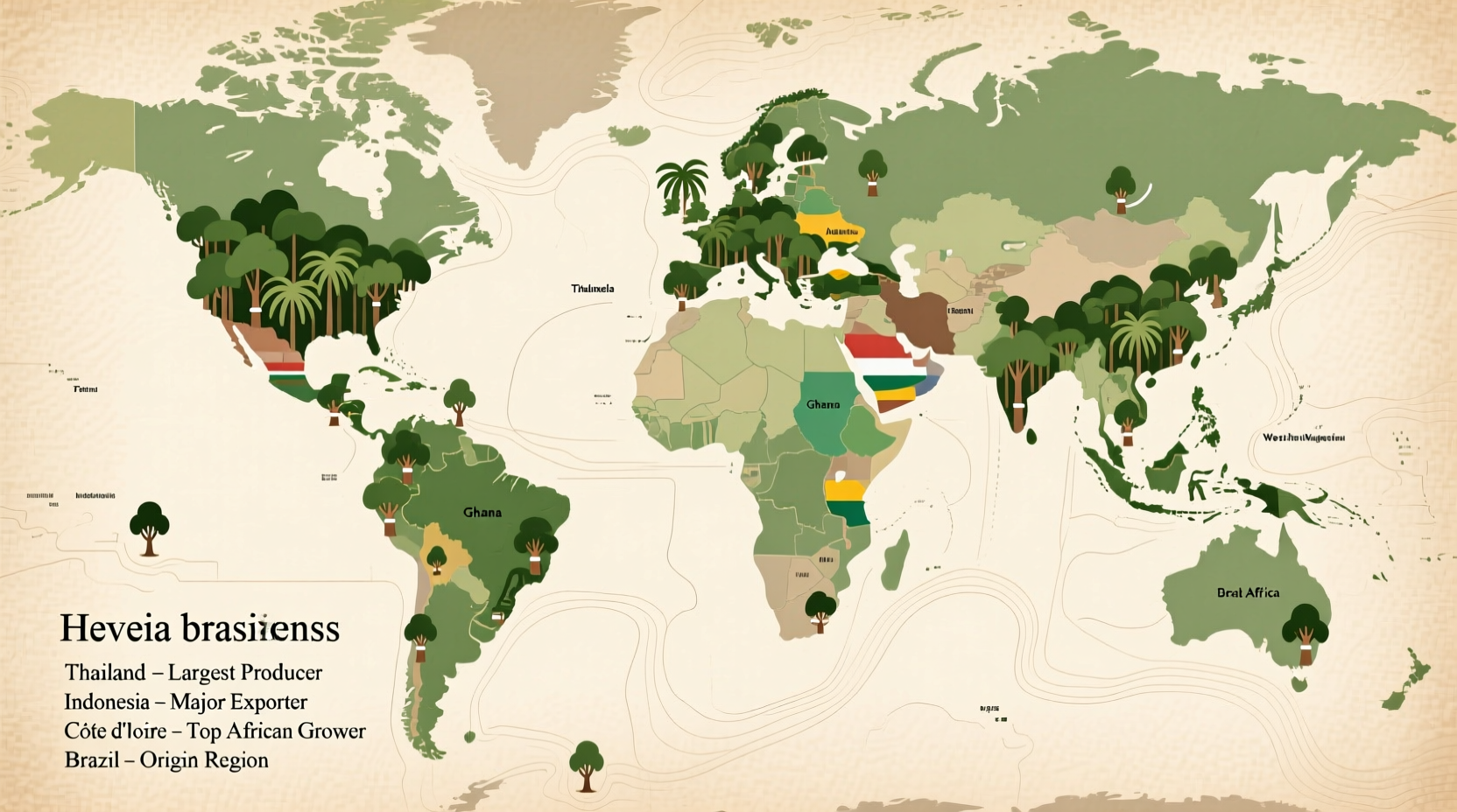 Where Rubber Trees Are Found: Global Distribution & Key Regions