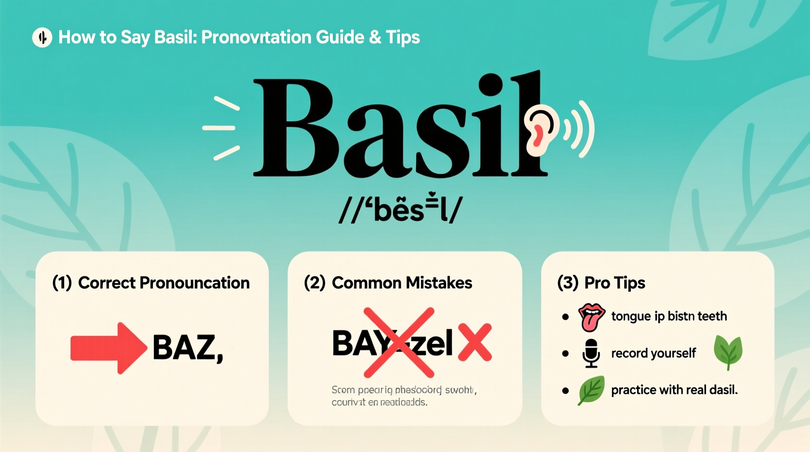 How to Say Basil: Pronunciation Guide & Tips