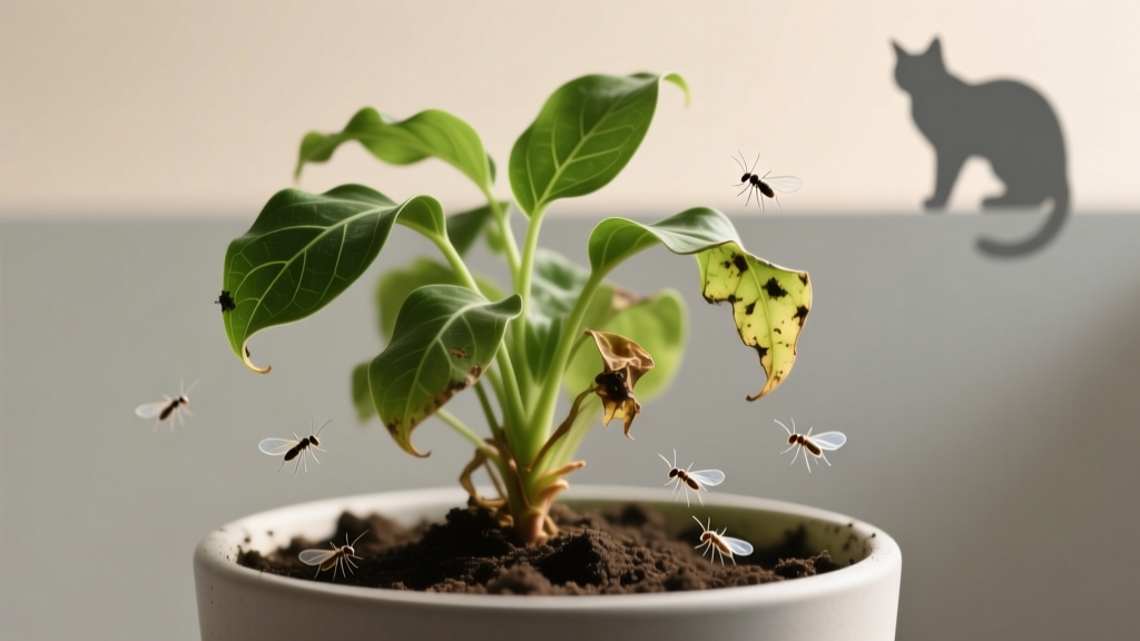 Toxic to Cats? How to Get Rid of Plant Gnats Fast in Indoor Plants — 5 Vet-Approved, Non-Toxic Methods That Work in 72 Hours (No Pesticides, No Risk)