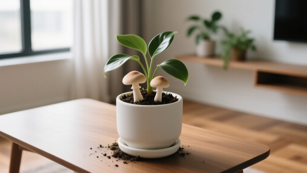 Why Are Mushrooms Growing in My Indoor Plants in Low Light? (It’s Not Mold — Here’s What’s Really Happening & Exactly How to Stop It Without Killing Your Plants)