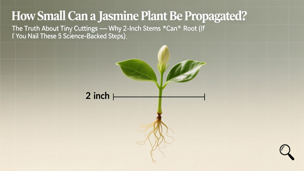 How Small Can a Jasmine Plant Be Propagated? The Truth About Tiny Cuttings — Why 2-Inch Stems *Can* Root (If You Nail These 5 Science-Backed Steps)