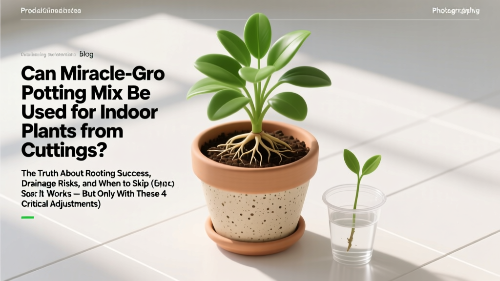 Can Miracle-Gro Potting Mix Be Used for Indoor Plants from Cuttings? The Truth About Rooting Success, Drainage Risks, and When to Skip It (Spoiler: It Works — But Only With These 4 Critical Adjustments)