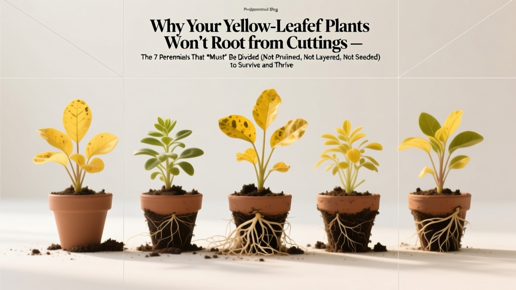 Why Your Yellow-Leaved Plants Won’t Root from Cuttings — The 7 Perennials That *Must* Be Divided (Not Pruned, Not Layered, Not Seeded) to Survive and Thrive
