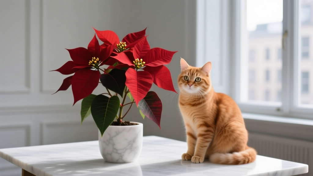 Poinsettias and Cats: The Truth About Toxicity + A Step-by-Step Indoor Care Guide That Keeps Your Feline Safe (No Guesswork, No Panic)