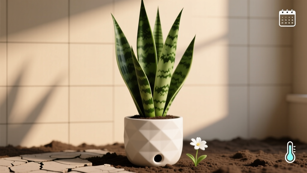 Is snake plant indoor watering schedule killing your Sansevieria? The truth: most people overwater—and here’s the exact seasonal, soil-moisture, and pot-size-based schedule that prevents root rot, boosts growth, and works whether you’re forgetful, busy, or just starting out.